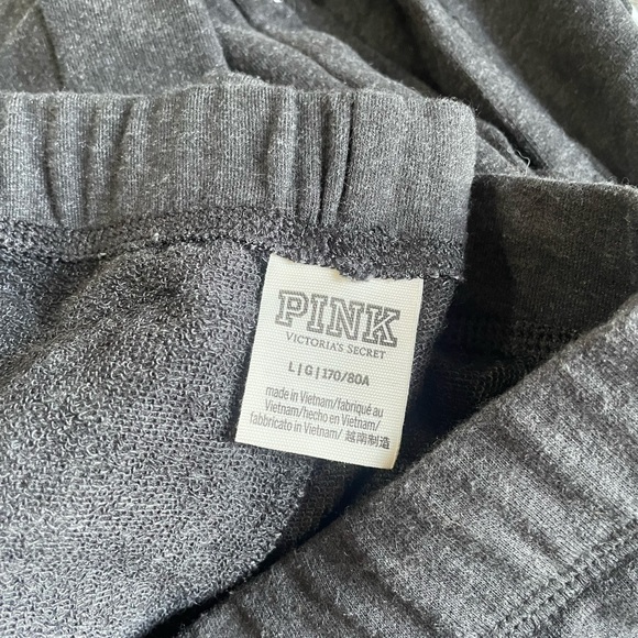 PINK Victoria's Secret Women’s Sweatpants - Dark Gray - Picture 2 of 2